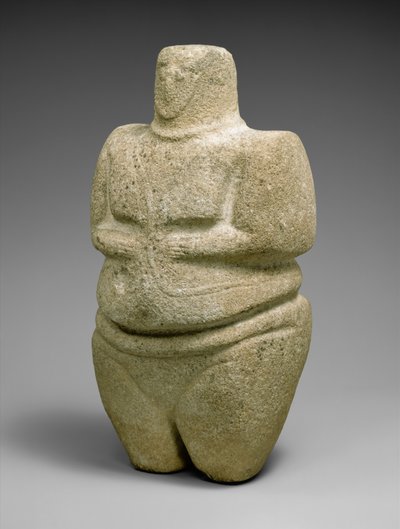 Standing female figure wearing a strap and a necklace, 3rd-2nd millennium BC by Early Bronze Age